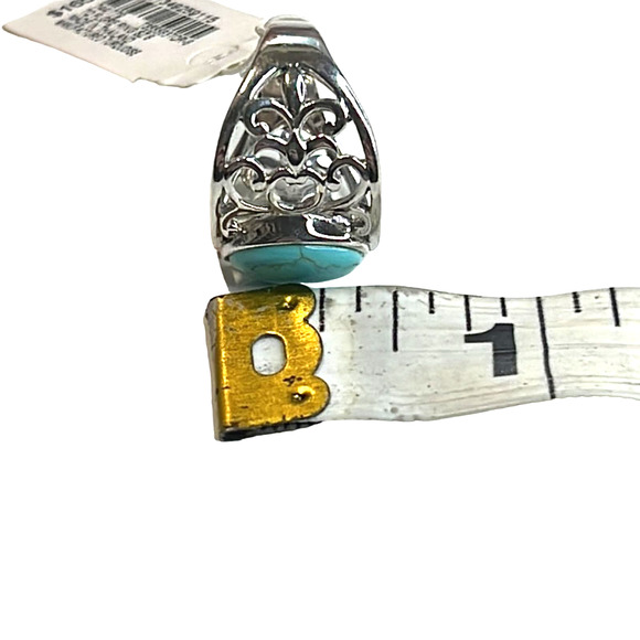 R. H. Macy Sterling Silver & Turquoise Filigree Ring - Picture 5 of 5